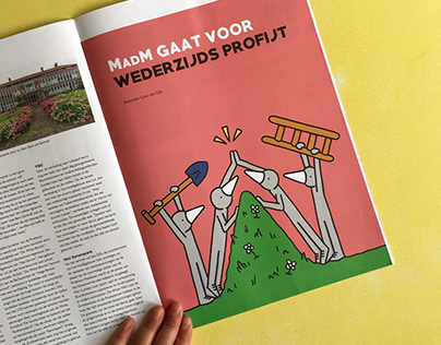 Mathenesse aan de Maas - Magazine illustration