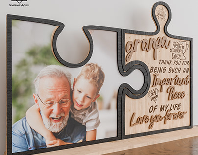 Father's day piece photo frame sign