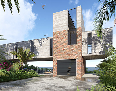 Project thumbnail - 3D walk-through: Cantilever Concrete House