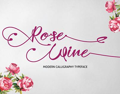 RoseWine Calligraphy Typeface