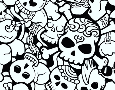 Skulls wall art
