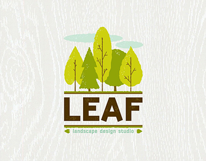 Leaf landscape design studio logo