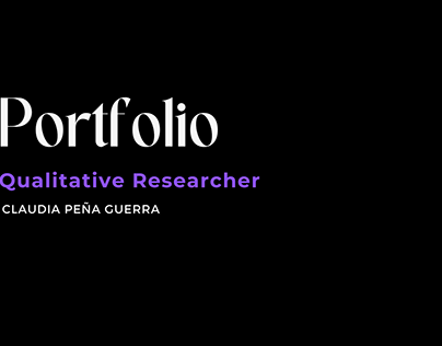 Portfolio Qualitative Researcher