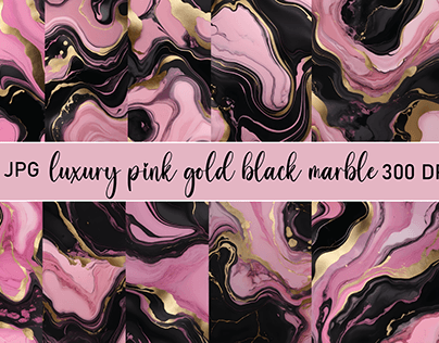 pink & black golden marble background
