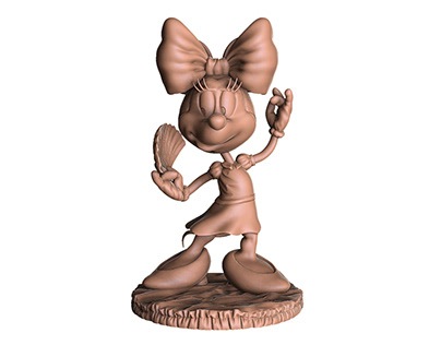 Minnie Mouse dancing FOR 3D PRINT STL