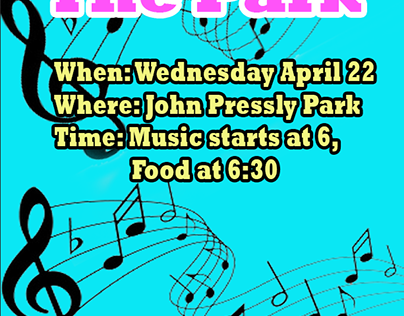 Class Project Music at the Park Poster