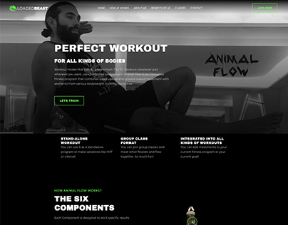 Loaded Beast Animal Flow Specific Website and Logo