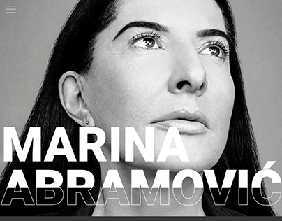 Marina Abramović — Landing page