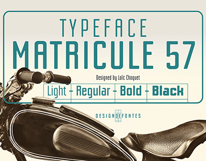 Project thumbnail - Matricule 57 - Typeface