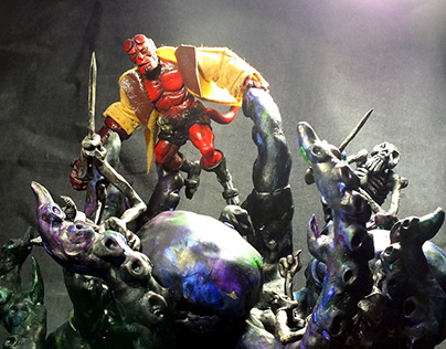Custom Hellboy Sculpture