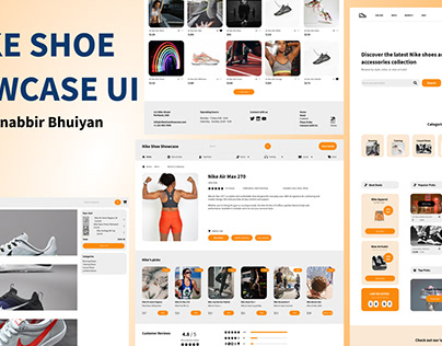 Nike Shoe Showcasing Website UI
