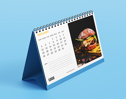 2025 Desk Calendar For Restaurant Advertisement