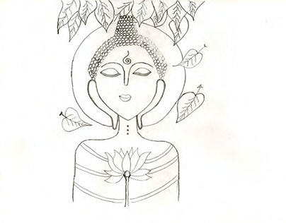 Pencil art(Budha)