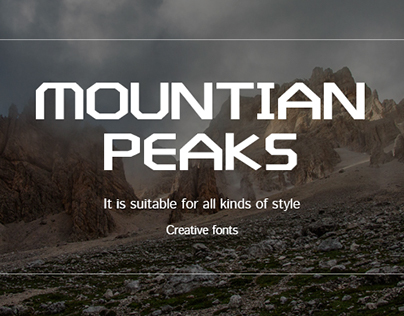 Mountain peaks-Creative font