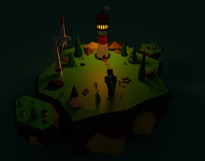 Low_Poly_3D_Asset Floating Island