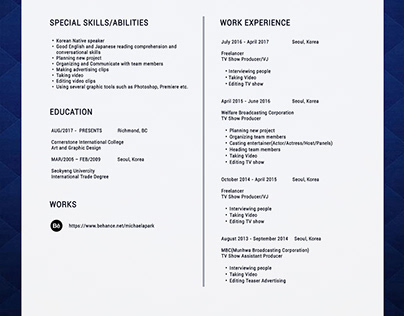 Michaela Park's resume