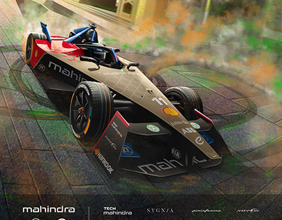 2023 Hyderabad E-Prix Race Poster For Mahindra FE Team