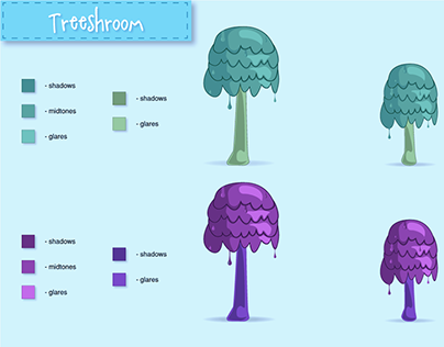 Treeshroom for 2D game "TOGETHER we can survive"