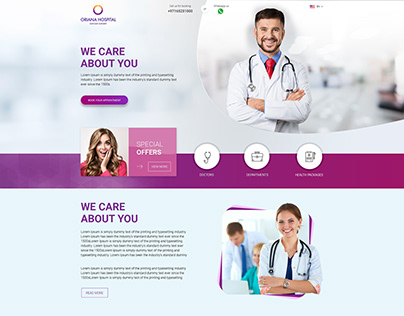 Oriana Hospital Website Design