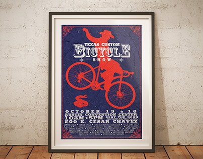 Texas Custom Bicycle Poster