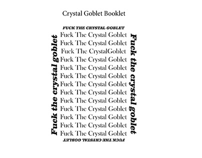 Crystal Goblet Booklet