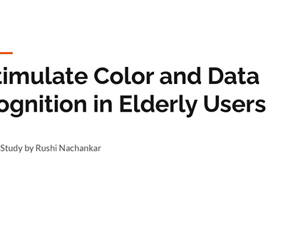 Stimulation of Color and Data Cognition in Elders