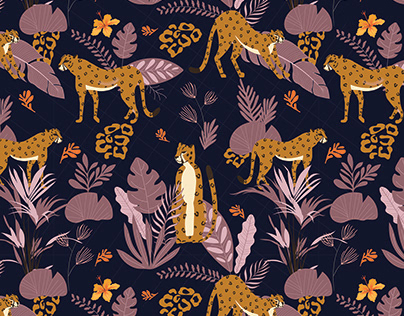 cheetah forest pattern