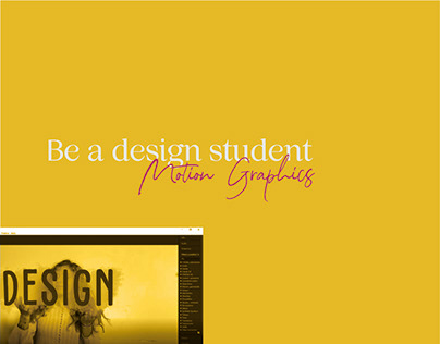 BE A DESIGN STUDENT