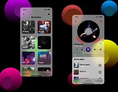 Music App UI(Glassmorphism)