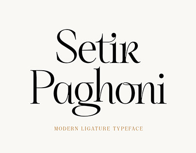 Setir Paghoni - Modern Ligature Typeface