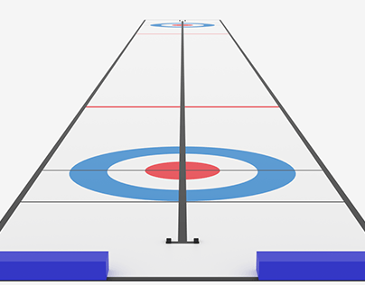 Cartoon Curling Rink 1 Line