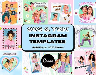 90s & Y2K Instagram Templates