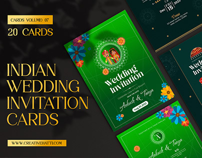 Indian Wedding Invitation Cards Vol.7