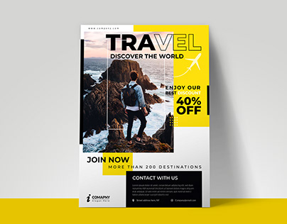 Amazing Travel Tour Creative flyer design