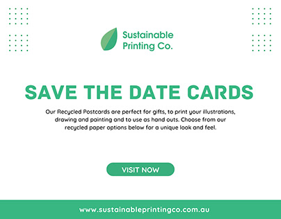 Recycled Eco-Friendly Save The Date Cards Printing