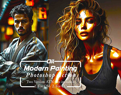 Oil Modern Painting Photoshop Action