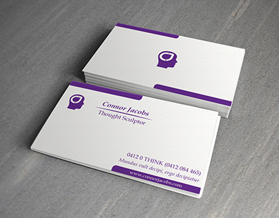 Connor Jacobs - Thought Sculptor Business Card Design
