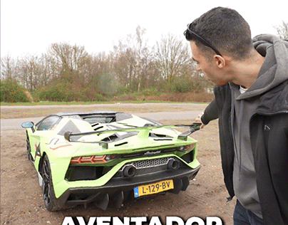 Project thumbnail - An edited reel of an Aventador SVJ review 🚙
