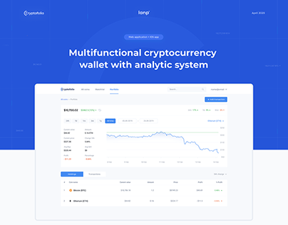 DASHBOARD • WALLET • CRYPTOCURRENCY • BITCOIN • UI/UX