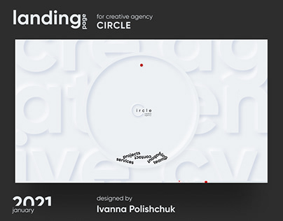 Landing page. CIRCLE creative agency.