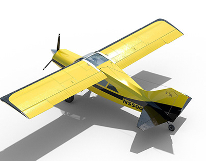 Maule light aircraft with interior 3D model