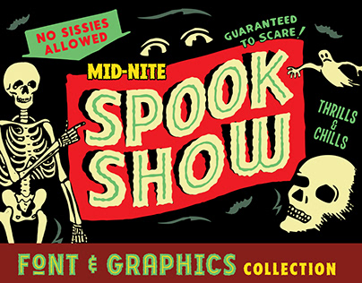 Spook Show Font & Graphics Collection