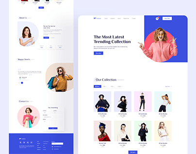 Fashion Landing Page Projects :: Photos, videos, logos, illustrations ...