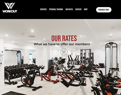 Gym time, no excuses, no regrets, Website UI Design