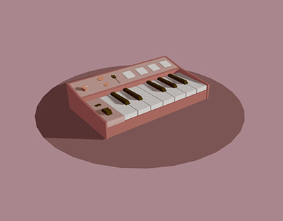 3D Model of a One Octave Keyboard