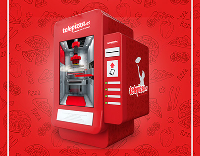 Animación 3D de Máquina para Hacer Pizza