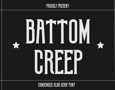 Battom Creep - Modern Slab Serif Typeface