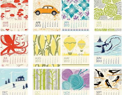 2012 Letterpress Calendar for Paper Source