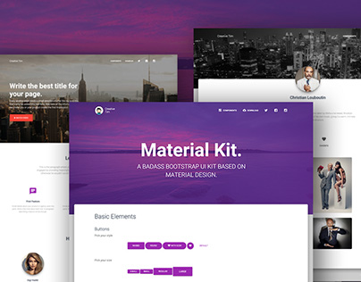 Material Kit - Free Bootstrap UI Kit