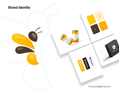 Honey Bee Brand Logo Design, Branding, Brand Identity